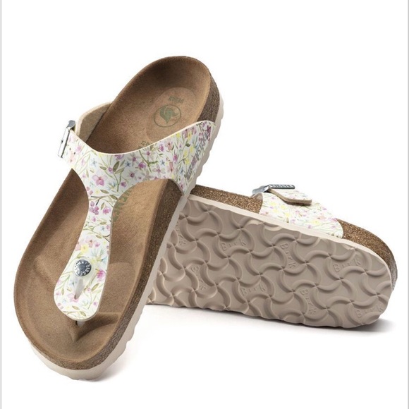 Birkenstock Shoes - BIRKENSTOCK Gizeh BS Birko Flor VEGAN Thong Sandal EU36/US 5.5 WATERCOLOR FLOWER
